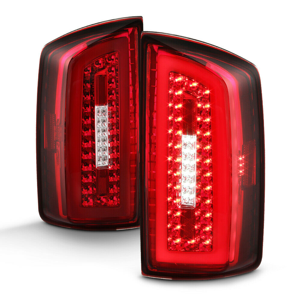 Red FULL LED OLED Neon Tube Tail Light Brake Lamp for 07-08 Dodge