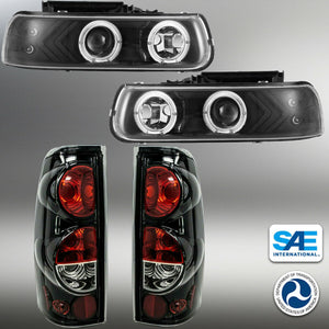 Clear Lens Head & Tail Lights with LED DRL for 2007-2013 Chevy