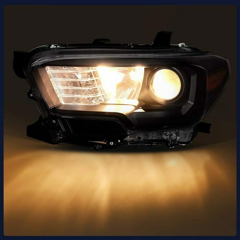 Black Housing HeadLight with LED DRL Projector Lamp for 2016-2018