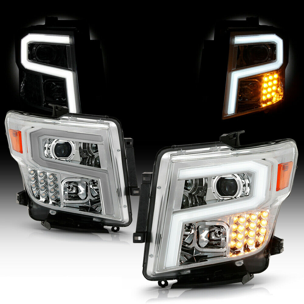 Chrome OLED TUBE Headlight Housing SET for 16-21 Nissan Titan/XD from  Weathers Auto Supply