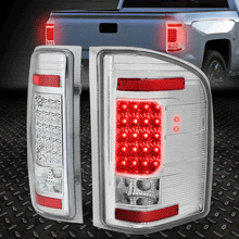 Chrome Housing Tail Brake Light with Red Full LED for 07-14 Chevy