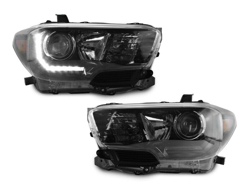 Black TRD Full Black LED DRL Plug & Play Headlight for 16-21