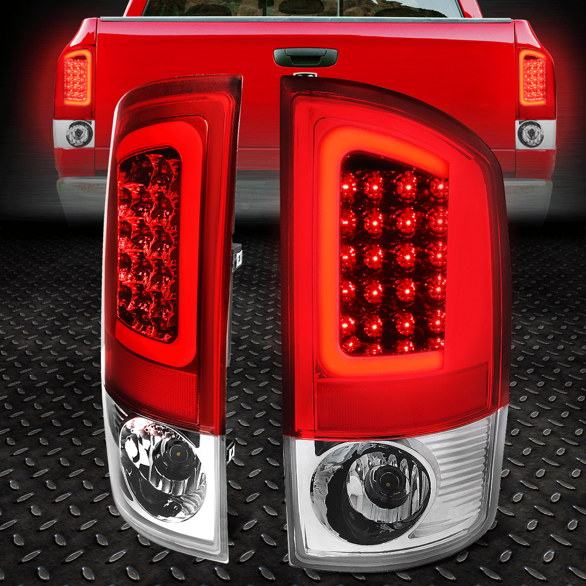 Red LED C-Tube Bar Tail Light Brake Lamp for 07-09 Dodge Ram