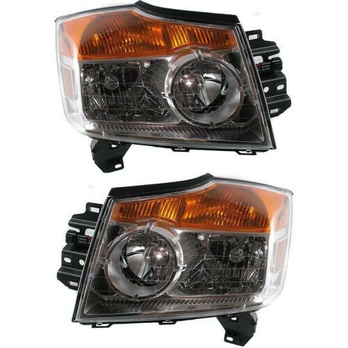 Driving Headlamps Pair Set for 08 10 Nissan Armada from Weathers